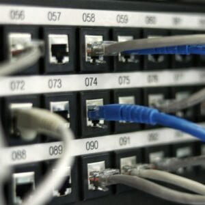 Network cables in a server switch