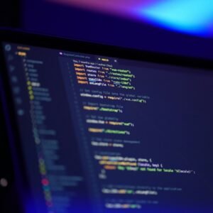 Laptop screen displaying code